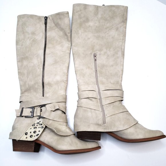 Not Rated Western Riding Boots Studded Equestrian Knee High Boot Womens Size 7.5 - Picture 5 of 9